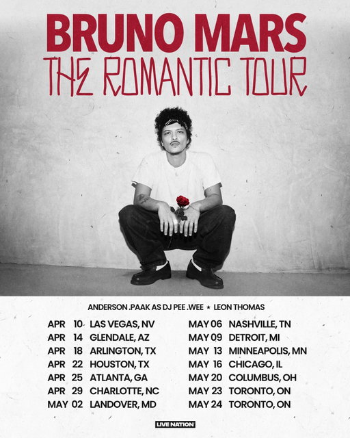Hittin the road with @brunomars 🌹Check my bio for the presale. See you there