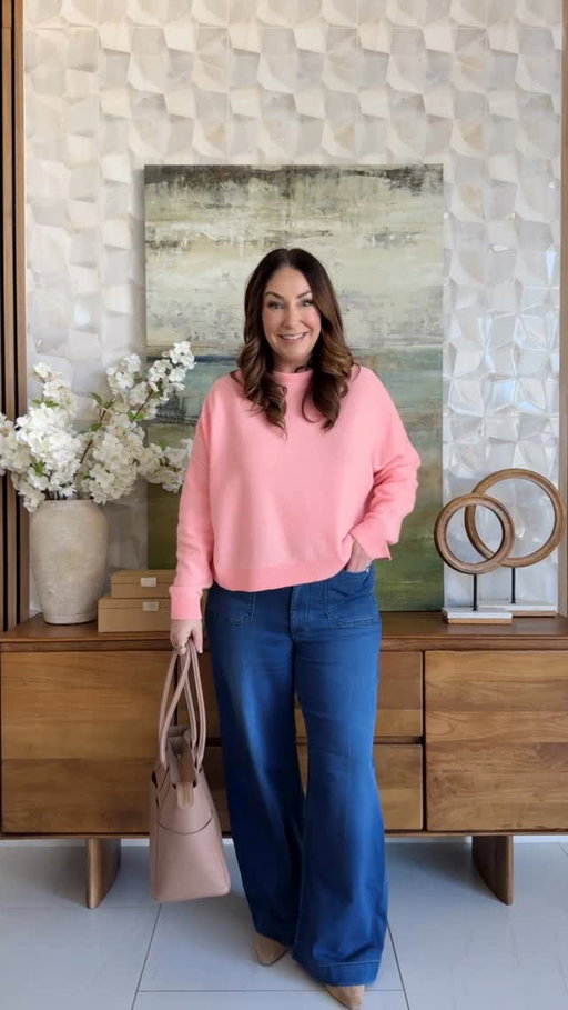The MOST comfortable jeans I’ve ever owned 🙌🏼 These knit jeans feel like sweatpants but have a polished look. 👉🏻 Even better they run big so size down a full size. 

The jeans come in 3 lengths I’m wearing size 30 in the standard length. 

To get outfit links:
- Reply TRM and links will be sent through DM
- ShopMy page (linked in bio) linked under fashion tab
-LTK shop (linked in bio) or search The Recruiter Mom 

winter outfit, wide leg jeans, sweatpant jeans, viral jeans