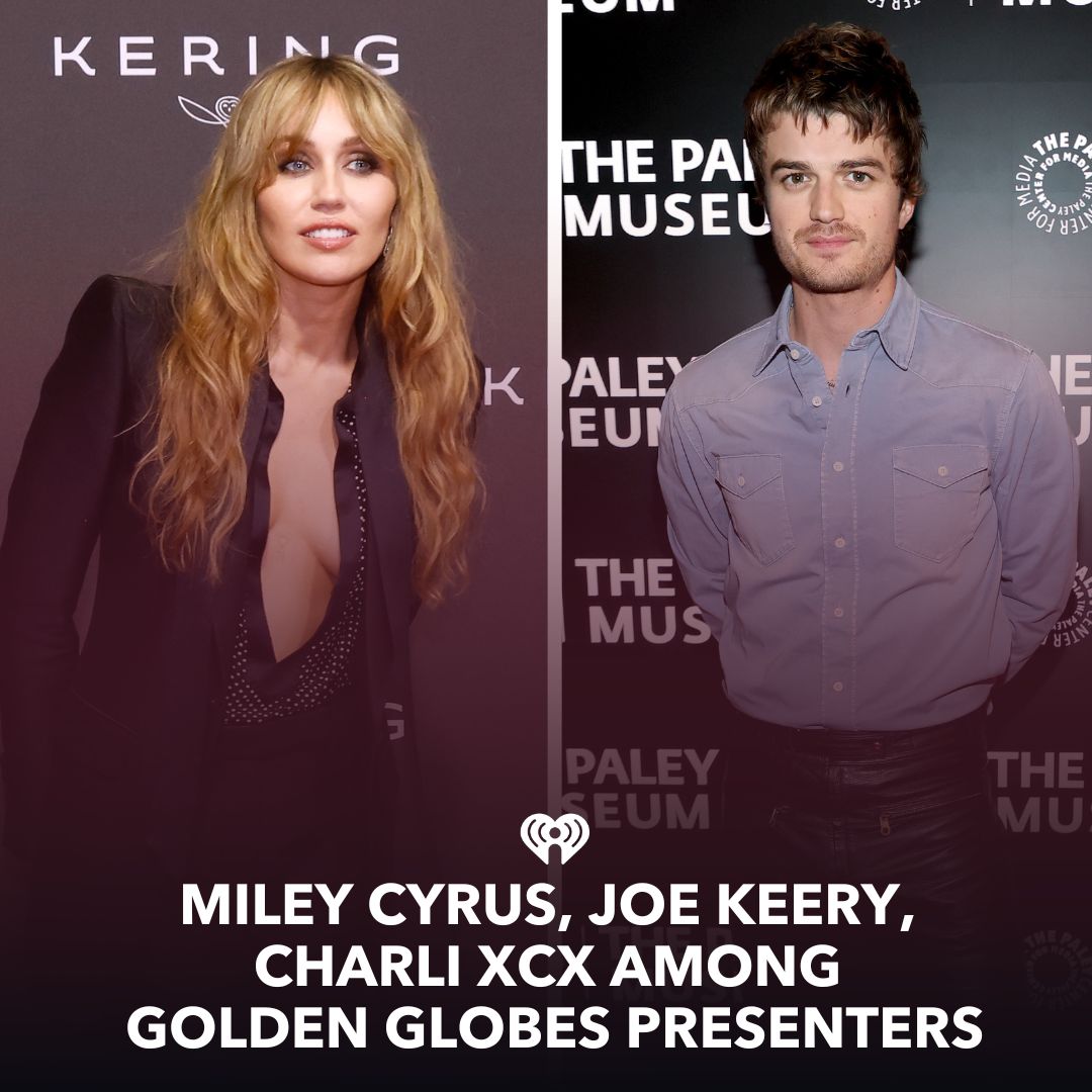 Miley Cyrus, Charli XCX, Joe Keery and Snoop Dogg are among the announced presenters for the 2026 Golden Globes on January 11th. Non-Musical presenters include Jason Bateman, Mila Kunis, and Priyanka Chopra Jonas. #GoldenGlobes