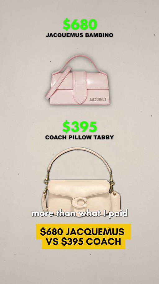 A $680 Jacquemus bag and a $395 Coach bag tell a very different story once you examine the materials and construction.

#Jacquemus #Coach #LuxuryBags #DesignerBags #LuxuryReview #FashionReels #LuxuryEducation #TannerLeatherstein