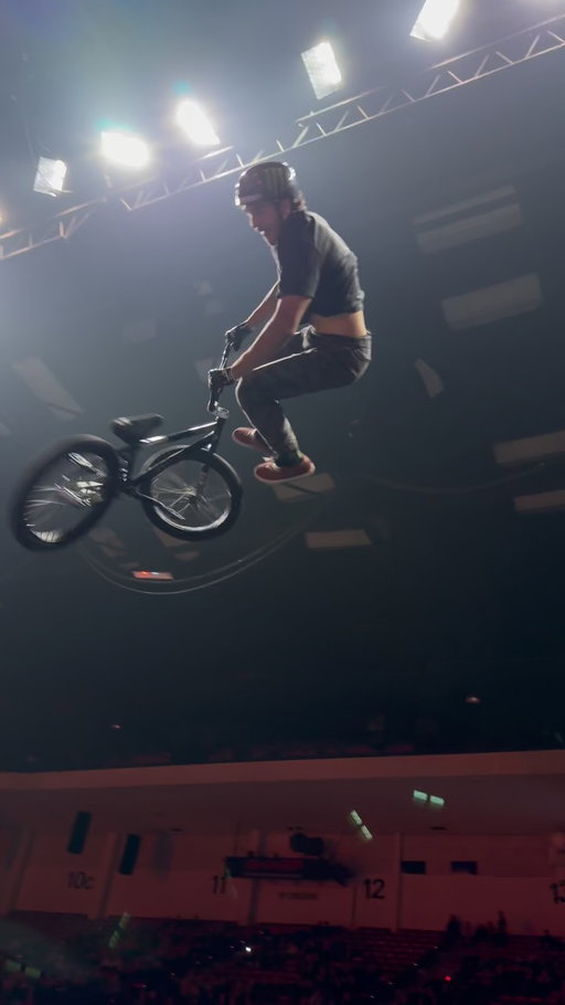 Caught the last whip as the bike was landing. @bradybakerbmx is a BEAST