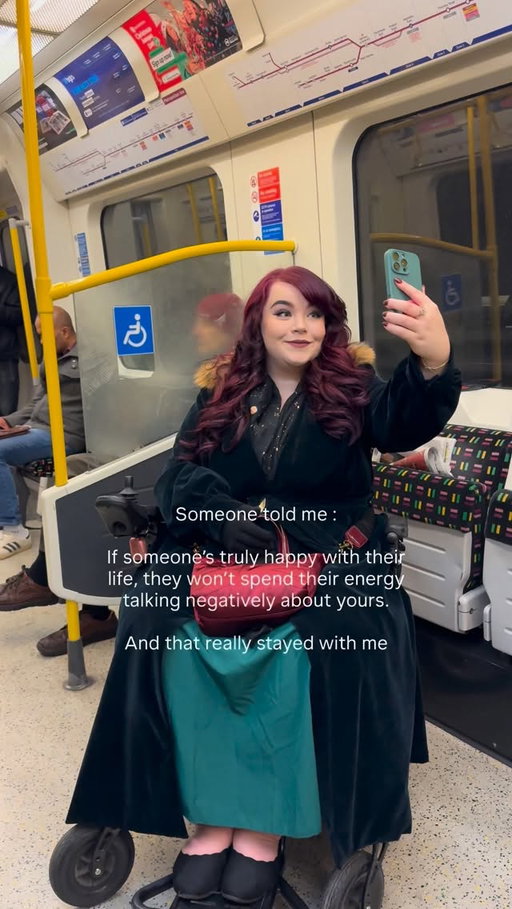 Love this ❤️ text: Someone told me:
If someone’s truly happy with their life, they won’t spend their energy talking negatively about yours.
And that really stayed with me
