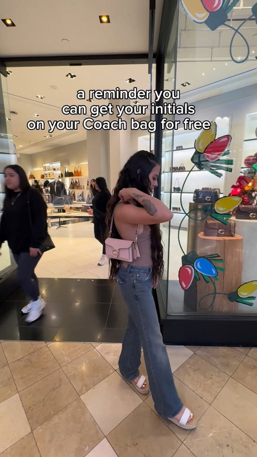 lil Coach hack 👛 I just got a new bag and this was a great, free way to personalize it with my initial 😊 Any Coach store can do it on any retail bag (not Coach outlet) regardless of where you bought it, and this was the📍Chandler Fashion Center, the Scottsdale Fashion Square Mall told me their machine is currently getting repaired! Let me know if you try it out ✨ 
👛 My bag is the Tabby Shoulder Bag 20 in Cream 
•
#phoenixarizona #arizonainfluencer #azfashion #coachbags #shoppingvlog