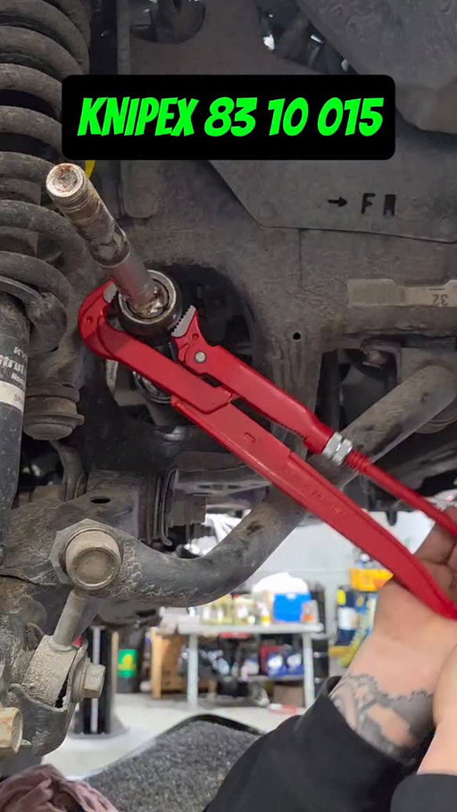 Knipex Swedish Pipe Wrench makes easy work of these Toyota Sequioa Inner Tie Rods.  #83 10 015