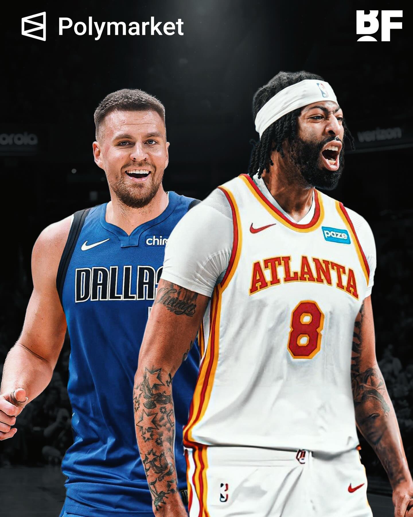 Following the Trae Young trade, the Hawks are pursuing Anthony Davis as a “prime trade target”, Shams says. 

The package would be built around expiring contracts Kristaps Porzingis and Luke Kennard, Evan Sidery reports. 

AD has a 64% CHANCE of being traded on @polymarketsports 👀