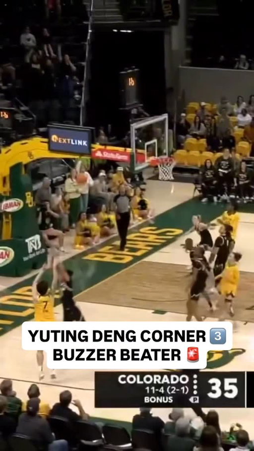 SO CLUTCH FROM @yut_deng 😱

#NCAAWBB x 🎥 ESPN+ / @baylorwbb