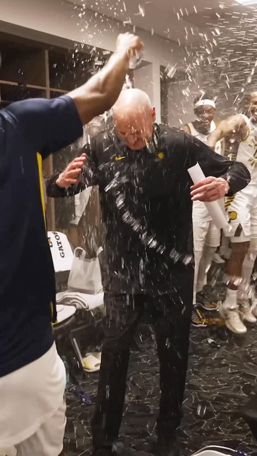 “Tonight’s no regular win...we’re celebrating you.” 💙

Go inside the locker room as the squad celebrates Coach Carlisle becoming just the 11th coach in NBA history to reach 1,000 career wins.