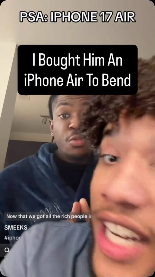 He thought he could bend the iPhone air… so I bought him one #carterpcs