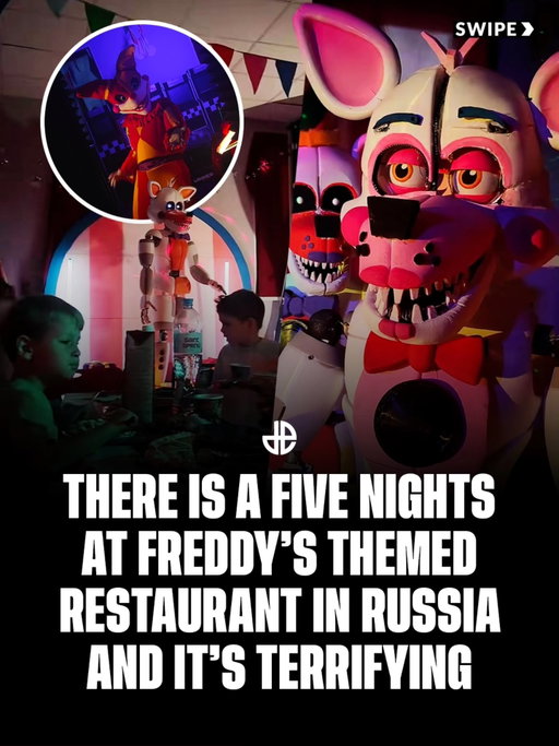 Located in Gatchina, this pizzeria (known as Robo Circus) brings the Five Nights at Freddy's nightmare to life with fully functional, custom-built animatronics. The lineup features characters like Funtime Foxy and Funtime Chica, who actually perform musical shows for customers. 🍕

🎥 TT / robocircusss