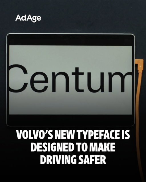 🚘 @volvocars new original typeface is very on brand. 

The automaker, which has long focused on safety, just developed a custom font it says makes driving safer. Called Volvo Centum, the typeface was developed with type studio @dalton.maag and is designed specifically for digital dashboards, which are becoming ever more common.

Volvo Centum is intended to make on-screen info easier to process while driving, with letterforms shaped to register quickly at a glance on instrument panels and touchscreens, so drivers can get their eyes back on the road.

📲 Read the full story about Volvo’s new typeface at the link in our bio. 🔗