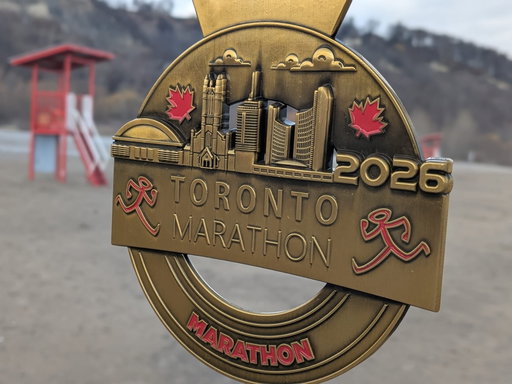 THE BLING IS HERE! 🏅✨
​The wait is finally over! We are beyond excited to reveal the official finisher medal for the 2026 Toronto Marathon​Check out those details—from the iconic skyline featuring City Hall and the Rogers Centre to the classic maple leaf. This isn't just a piece of metal; it’s the physical proof of your early morning runs, your grit, and your triumph through the streets of Toronto.
​Will you be wearing this around your neck on May 3rd? 🏃‍♂️💨
​Space is filling up fast! Don't miss your chance to earn this beauty.
​🔗 Secure your spot now: www.torontomarathon.com