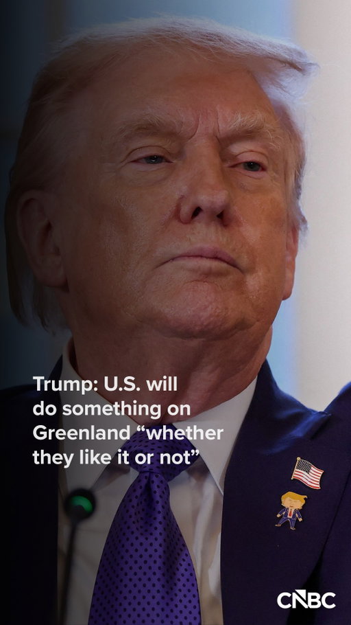 President Donald Trump said Friday his administration will take action on Greenland “whether they like it or not,” further escalating his rhetoric as he pushes to acquire the Danish territory for the U.S.

Read more at the link in bio.