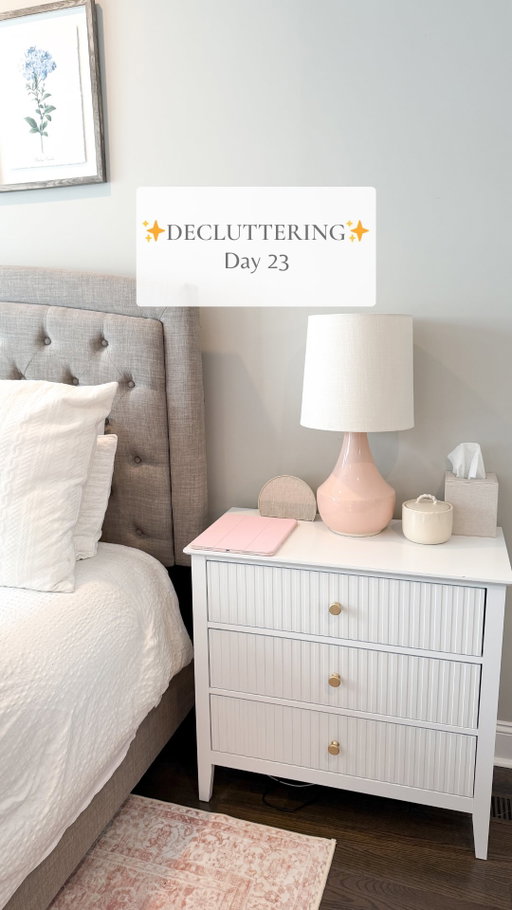 Right before I went into labor last week, I had the urge to declutter my nightstand. I’m so glad I did. I knew I would be spending a good amount of time in our room and that Thomas’s bassinet would be right next to my bed for a while once we came home so having this space decluttered and organized so I can easily find anything I need is so nice! I’ve realized I have such a bad habit of just tossing stuff in drawers to clear off surfaces when I’m in a hurry and I really need to work on that! 

Comment “nightstand” and I’ll message you the link for my nightstand and everything I used to organize it! 

Now that our baby is here and the holidays are behind us, all I want to do is declutter our whole house and get new systems set up. I feel like I didn’t get things off to a great start when we moved into this house because pregnancy is really hard for me and I just didn’t have the energy to do everything I wish I could have. But now I’m really ready to get us settled in and do a ton of decluttering!!

#declutter #declutterwithme #nightstand