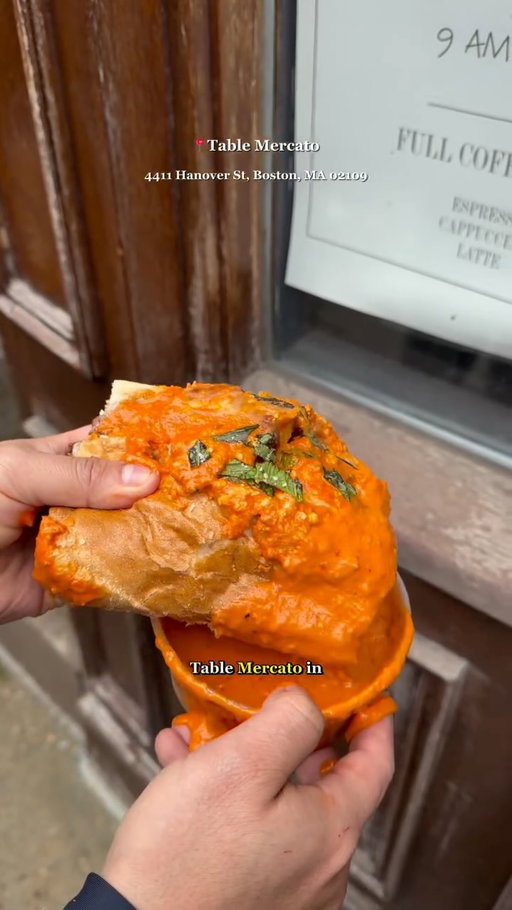 Our Favorite Bites in 📍Boston, Ma - @tablemercato 

Hi cuties … if you haven’t had the Spicy Vodka Parmesan Sub from Table Mercato, are you even eating in the North End? Jen Royle doesn’t do “light lunches,” and this massive sandwich is proof.

Here is exactly what’s tucked inside this masterpiece:

- Signature Chicken Cutlets: Famous for being extra thick, extra crispy, and all white meat.
-Spicy Vodka Sauce: A creamy, dreamy tomato sauce with a kick of heat (those Calabrian chilis don’t play).
- Fresh Mozzarella: Massive, melted slices of high-quality mozz.
- Imported Parmesan: A heavy-handed dusting of the good stuff.
- Fresh Basil: Because we’re fancy like that.
- The Roll: Perfectly toasted (I always go for the sesame seed!).

📍 Table Mercato 
441 Hanover St, Boston, MA 02109

Let us know how your experience went! 

Cheers bbs