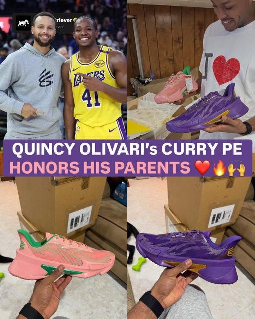 Quincy Olivari got his own “Foundation” Curry PE — an ode to his parents, his foundation. ❤️🔥 

#curry #quincyolivari #sneakers #nba

Would you cop these? 🤔🤔