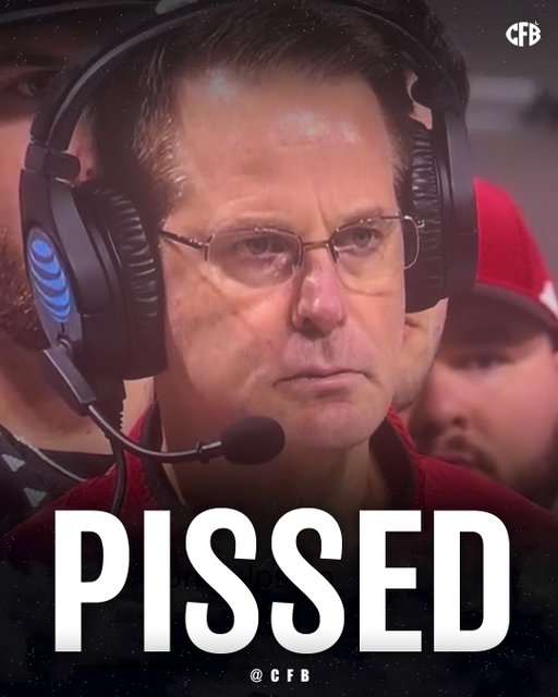 Indiana HC Curt Cignetti’s reaction to Indiana scoring another touchdown to go up 42-7 in the Peach Bowl. ☠️🍑 

It’s been a long time since I thought this, but Indiana just reminds me of that unstoppable 2019 LSU team with ⭐️’s everywhere. 

It’s not 2019 though, and there’s no 5 star on this roster. Instead, it’s HC Curt Cignetti and the greatest Indiana team in program history. 

All eyes on the 🏆 coming 🔜 

Indiana vs. Miami⏳ | CFB National Championship🏆 
 
📸 ESPN