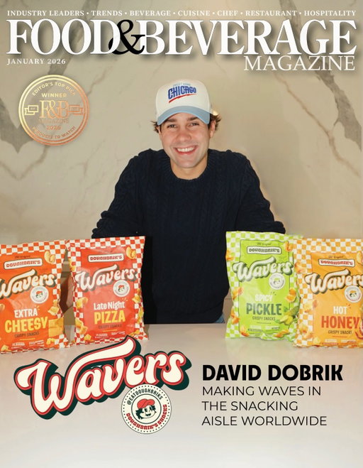 Beyond thrilled to have founder @DavidDobrik featured on the new January 2026 cover of @fbmagazine Food & Beverage Magazine with a 10 page spread, talking all things WAVERS snacks by @eatdoughbriks — inspired by his @doughbriks pizza — with industry veterans and cofounders Jerry Bello and Adam Cohen. The brand continues rollout continuous launches in retail both on the national front and worldwide. Read all about #wavers by The Original Doughbrik’s Snacks in the new issue out now!!! WAVERs is also an Editor’s Choice 2026 Winners Top Pick!