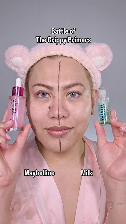 I will say they both feeling very grippy but I will say the Maybelline one feels a bit tackier