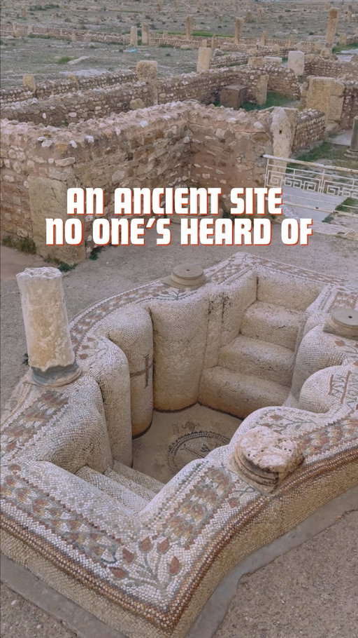 This is one of the most quietly extraordinary ancient sites in the Mediterranean — so overlooked that you can often walk its streets completely alone. There are few places where history feels this open, this untouched, and this close.

Here, rare pagan temples still rise almost exactly as they were built, preserved in a way that feels almost unreal. Just steps away stand the remains of one of the early Christian centers of antiquity — baptisteries, basilicas, and mosaics so well preserved they feel suspended in time. Rather than one belief erasing another, faiths layered themselves into the stone.

This city was once wealthy and influential, flourishing under Roman rule through the olive oil trade that linked North Africa to the wider empire. Later, it became a major Byzantine center, adapting as power shifted across the region. When Islam spread through North Africa, the city fell under Muslim rule and was slowly abandoned rather than destroyed, left to the elements instead of violence.

Today, most visitors to Tunisia never make it here, and that silence is part of its power. Sufetula — modern-day Sbeitla — is not crowded, polished, or commercial. It is wide, quiet, and deeply human. A place where you can walk alone through centuries of belief, trade, and transformation, feeling the weight of history without distraction — and wondering how somewhere so important could still remain unseen.

#Tunisia #roman #history #christian #muslim #byzantine #baptism