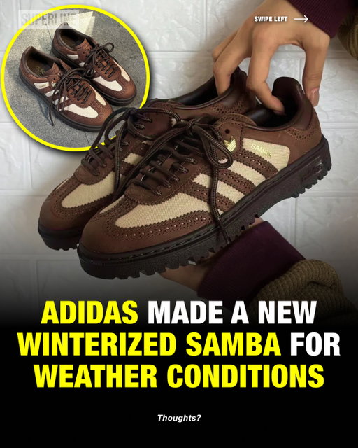 Adidas made a new winterized Samba for cold weather conditions. A few colorways are available now with this brown colorway coming globally soon🤎 Thoughts⁉️⁠
⁠
via @adidas @adidasoriginals