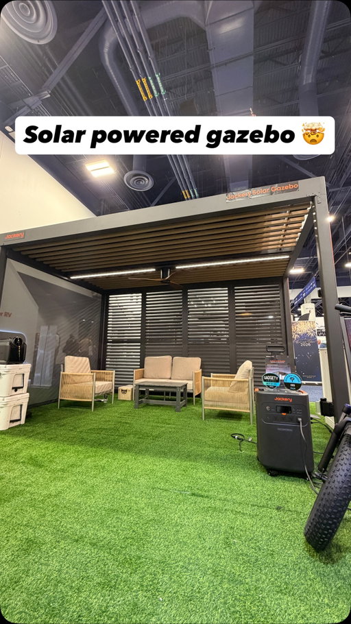 stopped by the @jackeryusa booth at #CES2026 to check out the Solar Gazebo—a sleek way to power your backyard—and the Explorer 1500 Ultra, a compact, durable way to power outdoor adventures. I need that Gazebo in my life 🤤 

🔗 Learn more at Jackery.com

#PortablePowerStation #SolarGenerator #Jackery #EssentialHomeBackup HomeBackup HomePower3600Plus HomePower5000Plus JackeryExplorer1500Ultra