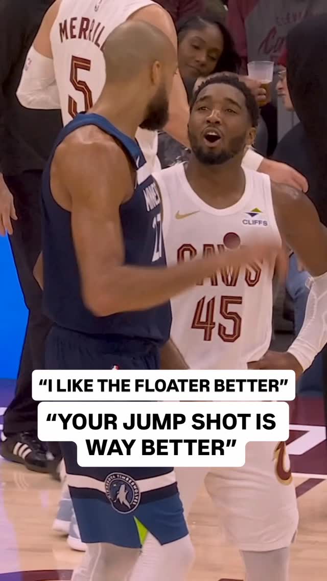 🗣️ This mic’d up moment from today of former teammates Rudy Gobert and Donovan Mitchell 🤣