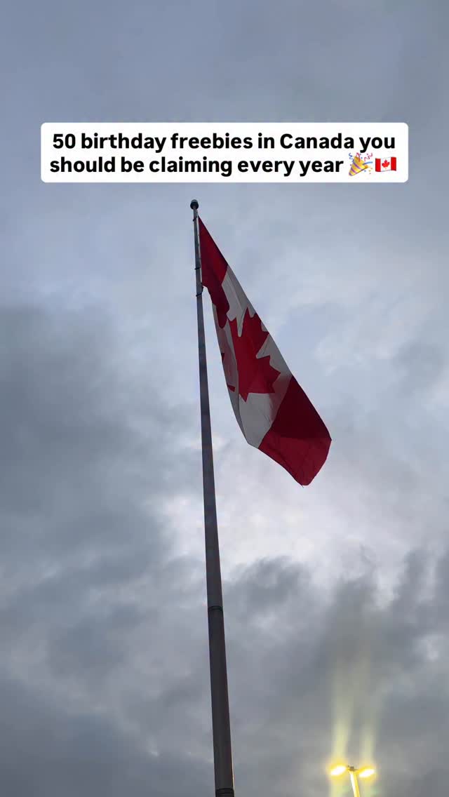 Your birthday only comes once a year… but the freebies? There are SO many people forget to claim 🎉

	1.	Denny’s – Free Grand Slam Breakfast
	2.	Starbucks – Free drink or food item
	3.	Booster Juice – Free regular smoothie
	4.	Baskin Robbins – Free scoop of ice cream
	5.	Marble Slab – Free scoop / ice cream cone
	6.	Boston Pizza – Free dessert
	7.	COBS Bread – Free cinnamon bun / treat
	8.	Edible Arrangements – Free chocolate-covered fruit
	9.	Red Robin – Free burger
	10.	London Drugs – $5 gift voucher
	11.	PetSmart – Birthday pet coupon / treat
	12.	Indigo / Chapters – 20% off
	13.	Lindt – Free bag of Lindor chocolates
	14.	New York Fries – Free regular fries
	15.	Subway – Free cookie or 6-inch sub
	16.	Mastermind Toys – Free toy (child’s birthday)
	17.	Tim Hortons – Free drink or food item
	18.	Firehouse Subs – Free medium sub
	19.	Crumbl Cookies – Free cookie
	20.	Chipotle – Free guacamole
	21.	Jugo Juice – Free large smoothie
	22.	Chatime – Free drink / birthday offer
	23.	Red Lobster – Free appetizer
	24.	Swiss Chalet – Free dessert / treat
	25.	The Keg – Free dessert
	26.	Nothing Bundt Cakes – Free Bundtlet
	27.	Mr. Puffs – 6 free puffs
	28.	Krispy Kreme – Free donut
	29.	Burger’s Priest – Free cheeseburger + birthday treat
	30.	Cora’s – Triple points
	31.	East Side Mario’s – Free dessert
	32.	Great Canadian Bagel – 6 free bagels
	33.	Harvey’s – Free pie
	34.	Heart Sushi – 50% off AYCE
	35.	7-Eleven – Free Slurpee
	36.	Applebee’s – Free dessert
	37.	Dairy Queen – BOGO Blizzard
	38.	Impact Kitchen – Free smoothie
	39.	Lone Star Grill – Free dessert
	40.	Wok of Fame – Free buffet (with guests)
	41.	Sephora – Free birthday gift
	42.	MAC Cosmetics – Free birthday gift
	43.	Pet Valu – Pet birthday offer
	44.	Value Village – 20% off
	45.	Mission Thrift – Bonus points
	46.	The Body Shop – $10 reward
	47.	Kiehl’s – Free birthday gift
	48.	L’Occitane – Free gift with purchase
	49.	Build-A-Bear – Pay-your-age birthday bear
	50.	Ardene – 20% off

———
[birthday freebies Canada, birthday rewards Canada, free food on birthday Canada, birthday deals Canada, Canadian birthday perks, birthday discounts Canada, free birthday treats]

#BirthdayFreebies #canadadeals