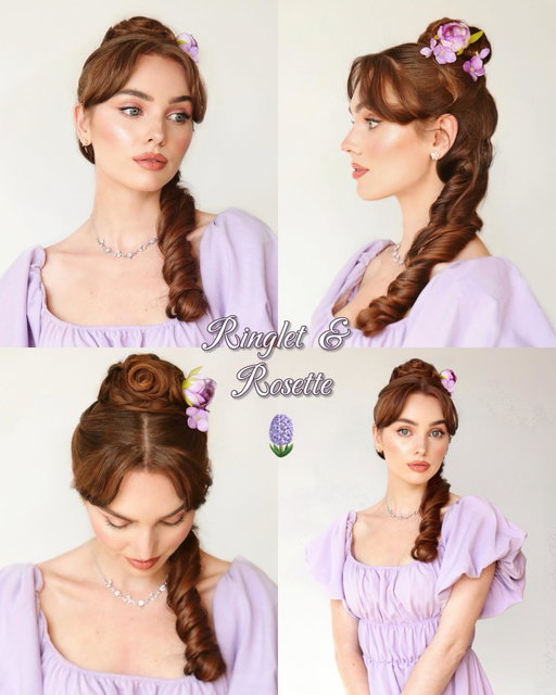 🐝🪻💎 BRIDGERTON HAIRSTYLES 💎🪻🐝

Who’s excited for Bridgerton Season 4?! ✨ @bridgertonnetflix 

Here’s a look back at Daphne Bridgerton’s most iconic hairstyles - which one is your favorite 1-4? Vote below!

🪻 Ringlet & Rosette
🖤 Baby Bangs & Bow
🫖 The Garden Party Updo
💎 Soft Cascading Braids

Try out these Bridgerton hairstyles & period drama no makeup makeup to feel Regency-era inspired!  You can find full step by step Bridgerton hair tutorials on my @youtube channel on how to get the look on yourself💎

I’ve also recreated hairstyles inspired by the Sharma sisters and Francesca Bridgerton, but I wanted to start with a Daphne-focused round up for the nostalgia 💫

Which style would you wear to the Bridgerton Ball? Loved season one looks by @marcelliotpilcher @lyndajpearcemua ✨
@shondaland @bridgertonexperience 

#BridgertonHairstyles #DaphneBridgerton #RegencyHair
#Bridgerton #PeriodDrama