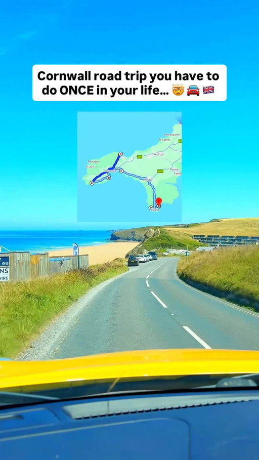 Follow @cjexplores for more Cornwall inspo!! ✨ 

SAVE for your summer ‘26 adventures 😍🚘🌞 

Heading to Cornwall this summer? 🏄‍♀️ STEAL this itinerary! 

📍Perfect for a 3-5 day road trip 

P.S Comment ‘BEACH & I’ll DM you our Cornwall Pocket Guide 🗺️ 

Cornwall | Cornwall road trip | Cornwall travel | Cornwall itinerary #cornwall #cornwalluk #lovecornwall #traveluk #uktravel