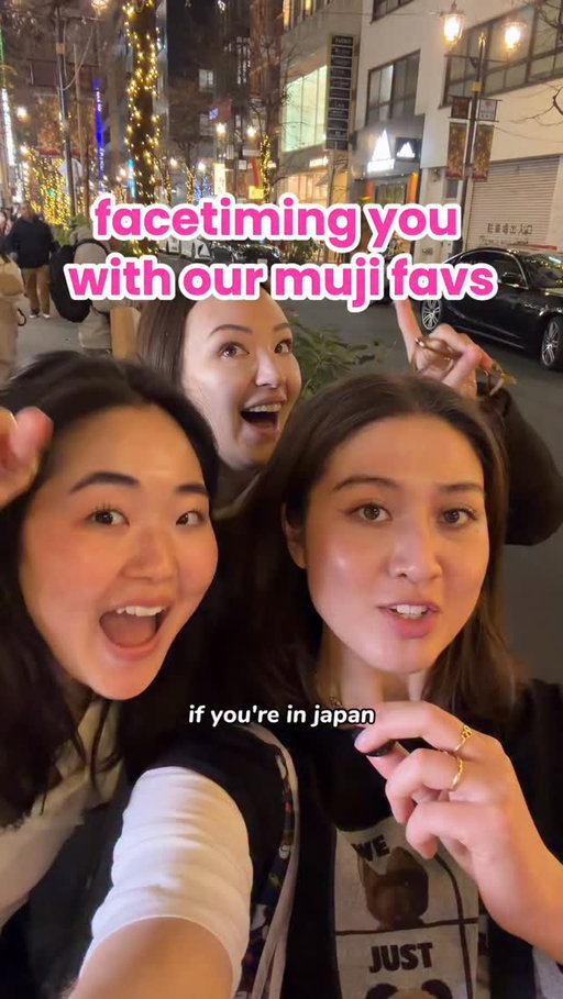 pov: we’re facetiming you from tokyo with our muji shopping list 😝👋🛍️

these 2 were my very first, og japanstafriends that i made through doing this social media stuff 🥹💜 always a chaotic and fun time together