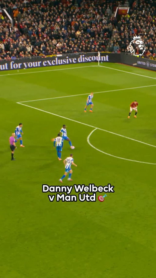 Danny Welbeck scoring at Old Trafford in style 🎯