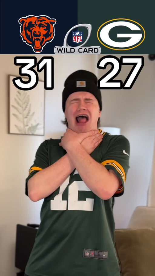 BEARS VS PACKERS WILD CARD PLAYOFFS RECAP😳🤣🏈 #nfl #football #bears #packers #skit #funny