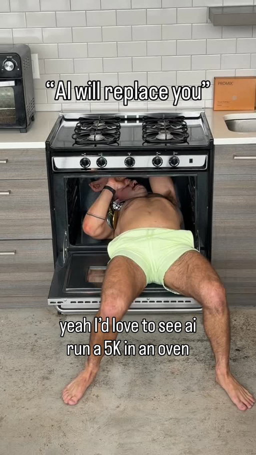 Follow for more 5Ks! I’d love to see AI run a 5K inside the oven. #running #5k #comedy #funny #reels
