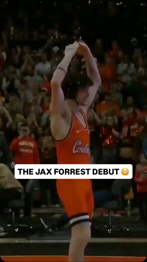 THE DEBUT OF JAX FORREST WAS ELECTRIC 🤯🤯🤯

In his first collegiate match, @jaxforrest_ (133) of @cowboywrestling gets a first period PIN over Oklahoma’s Carter Schmidt. 🧷

#NCAAWrestling x 🎥 ESPN+