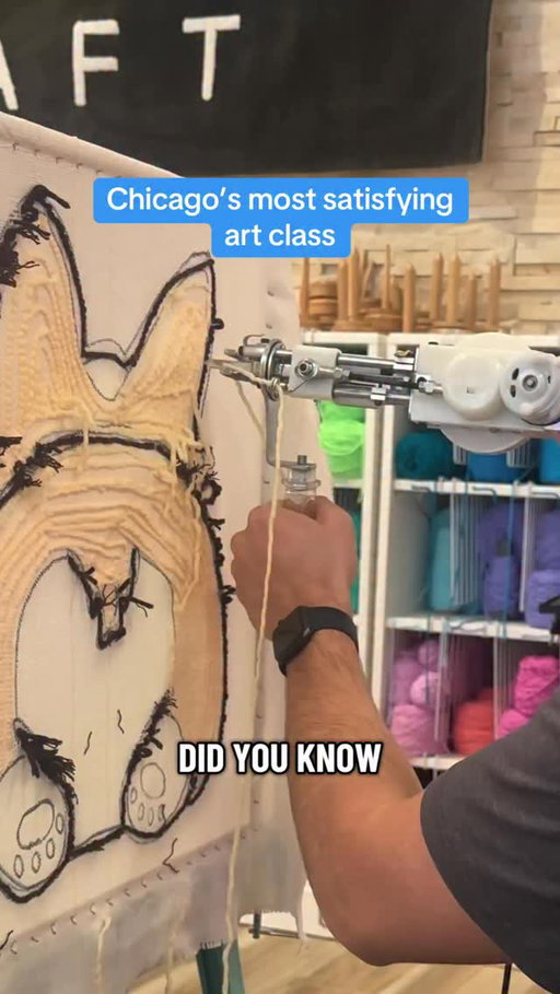 This Chicago studio will teach you to rug tuft and send you home with your very own rug!