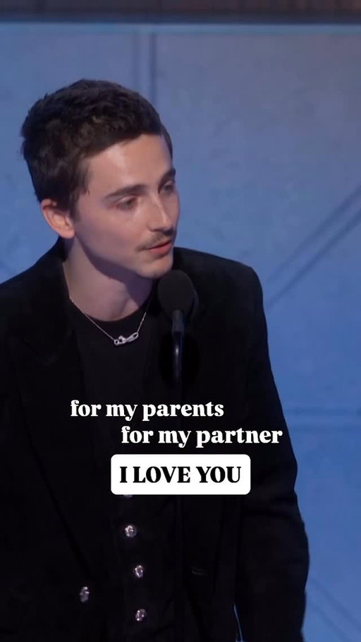 A touching end to @tchalamet’s very special #GoldenGlobes speech 🥰