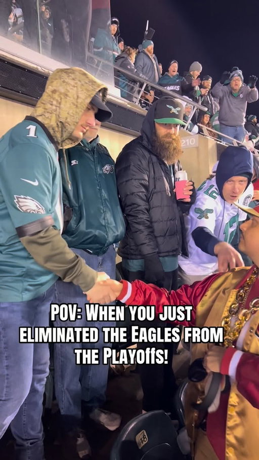 Bitter sweet feeling for the Eagle fans sitting on top!🥹🙌🏽 #ogcarnal62 #49ers #eagles #nflplayoffs
