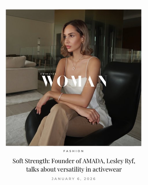 Soft Strength 
Honored to see our story featured on @emirateswoman january issue and to reflect on the road that led to AMADA today.
Endless gratitude to our community for growing with us, supporting us, and believing in what we’re building. This is only the beginning ✨
⠀⠀⠀⠀⠀⠀⠀⠀⠀
- xx Lesley @misslesrg