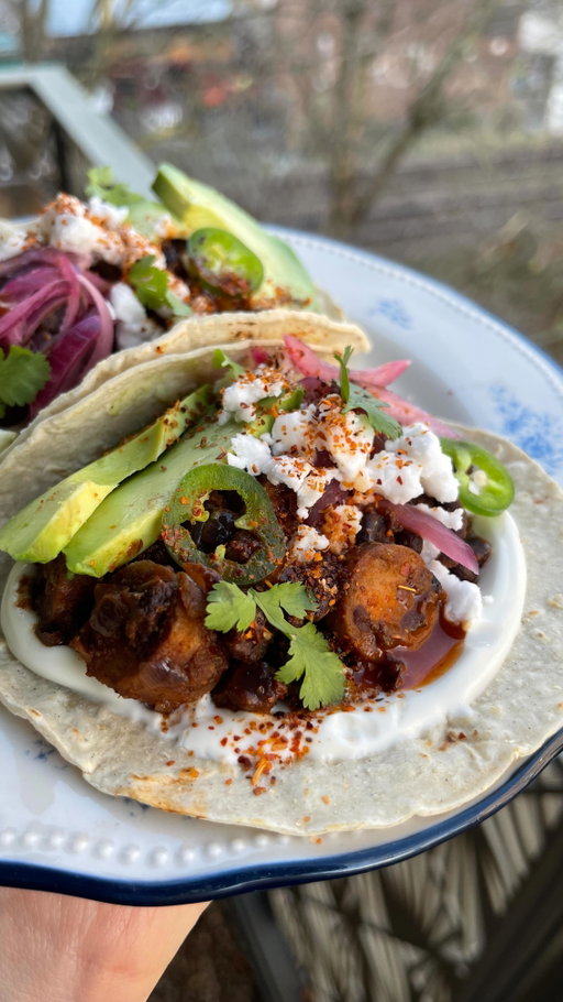Smoky black bean and @likeukofficial Hot Dog tacos with a lime crema and pink pickled onions for the ultimate speedy high protein dinner ✨ because we can hit our protein goals without sad microwaved chicken thank you very much

I simply NEED you to know that if you want a quick, customisable meal, tacos will forever be your best friend. If you keep beans in your cupboard and Like Hot Dogs in your freezer you’ll have an excellent mid-week dinner in under 30 mins. Pickled onions + all the trimmings are a must. But chuck on whatever you like to feed the whole fam. 

The stars of the show are the Like Hot Dogs, which are on promotion this month… so go grab ‘em and make these!! #ad
Full recipe in bio!