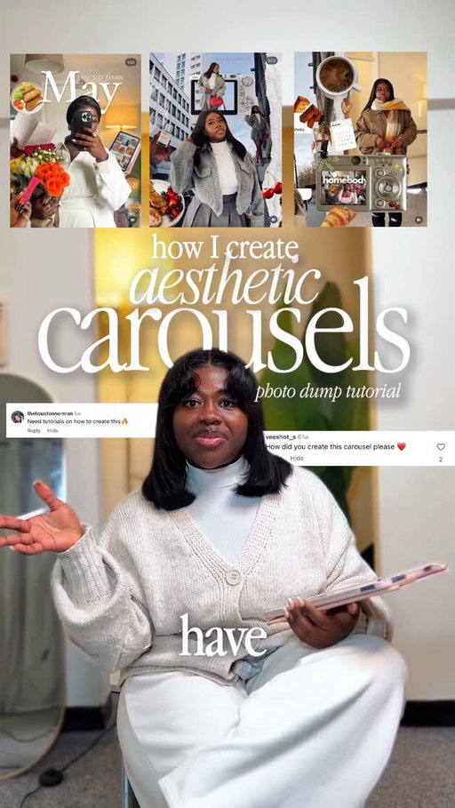 How I make my aesthetic carousel/ photo dumps 🥂!
IG stories way: This is how  I always do it! I have beeen using my stories for years to make my dumps lol. I use my own story with my own stickers and cutouts 

The  second way is using CRSEL app which I came across in recently and it has made it easier for me to create a merged  carousel format. 

Let me know if you have any questions repost save this and follow for more creative tips!