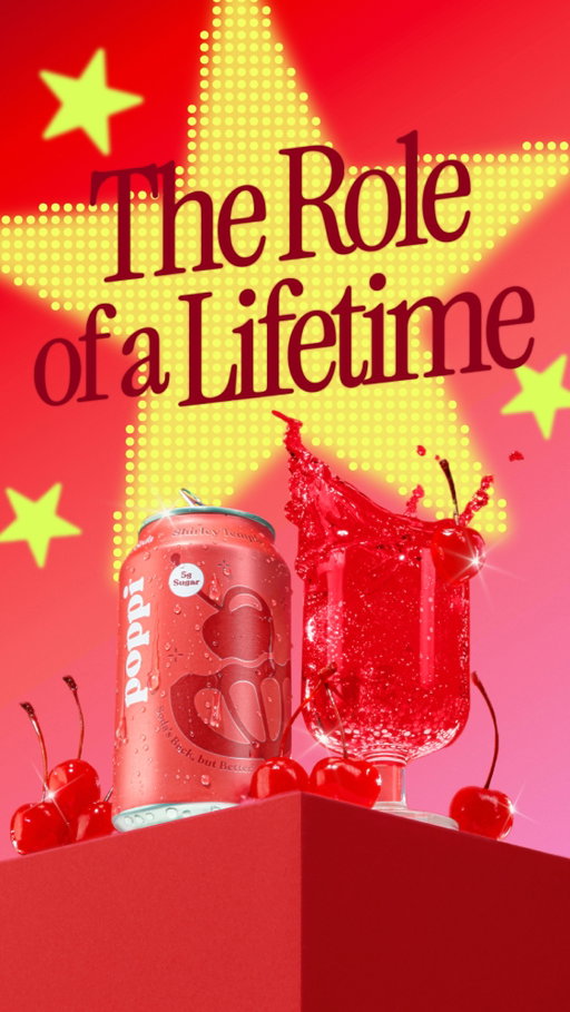 the ultimate it-girl is ready to meet you 🍒 our Shirley Temple poppi is a star that can’t be outshined 😌 have you tasted our latest icon yet?
