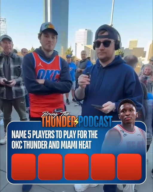 He won two free tickets to the game!

Proper ball knower right here!

Follow us @bringthethunderpodcast and check out our YouTube!

#nba #okc #okcthunder #thunderup