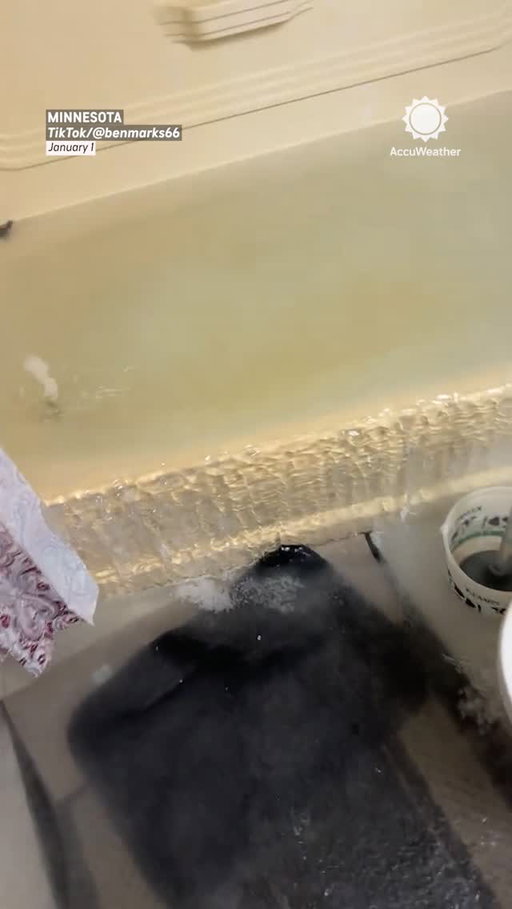 A Minnesota man left the heat on and water dripping in his home to prevent pipes from freezing, but after the furnace igniter failed, the house became an ice rink.