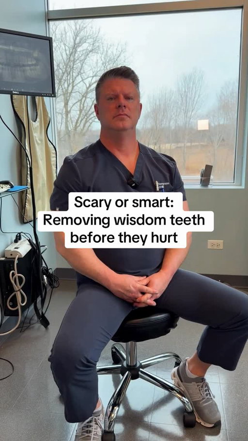 Scary or smart: removing wisdom teeth before they hurt. Opinions of my own, not intended for medical advice #reels #oralsurgeon #wisdomteeth