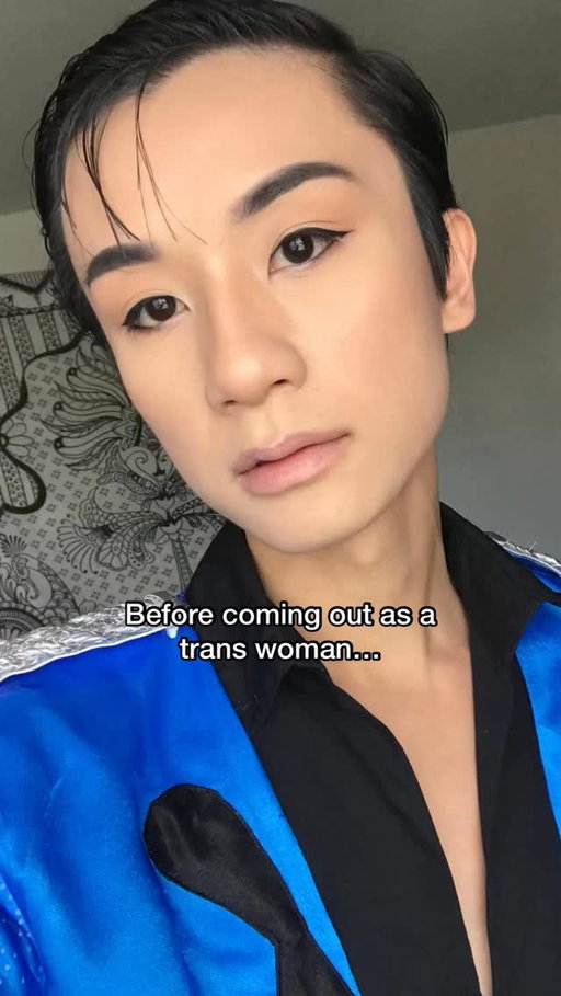 Before coming out as a trans woman vs after… 🤭🏳️‍⚧️