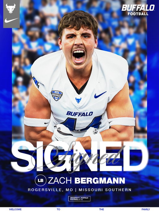 𝐌𝐎 ➡️ 𝐍𝐘
Zach Bergmann is officially a Bull!

#UBhornsUP🤘l #BullMarket📈