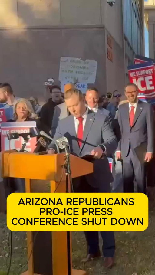 Arizona Republicans held a press conference today in support of ICE. 

They were quickly shut down by protestors. 

H/T Brahm Resnik