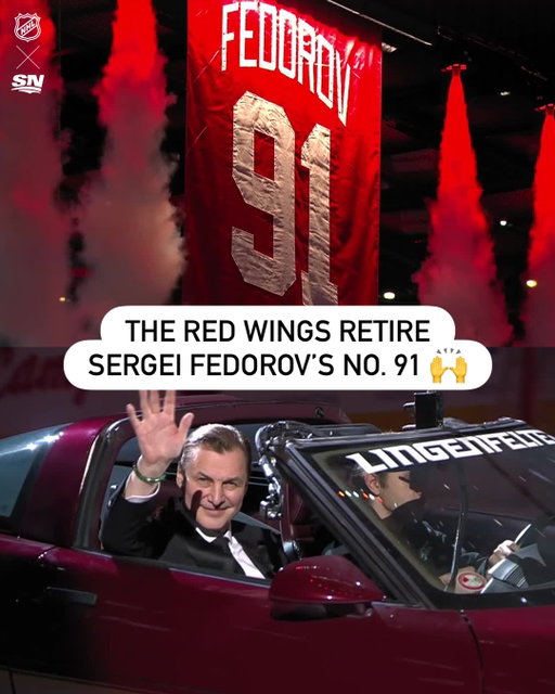 No. 91 forever 🔴⚪️

Sergei Fedorov’s jersey is raised to the rafters in Detroit 🐙