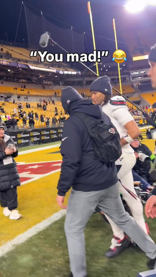 C.J. Stroud trolling Steelers fans after the Texans’ Wild Card win 👀
