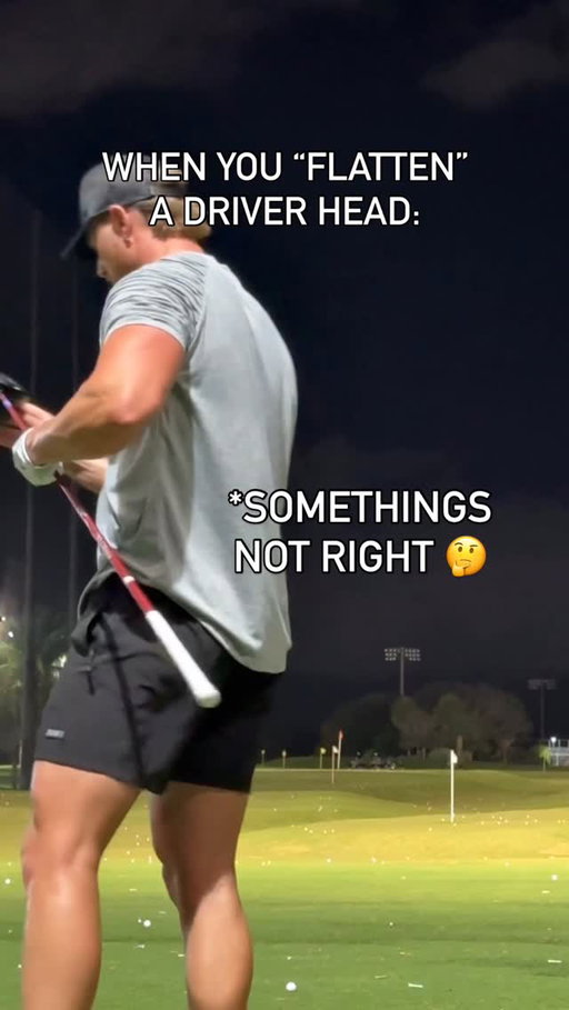 DID YOU KNOW?! Driver heads can “flatten” when they are put through high stress (high club speed, and/ or too many hits over time). At club speeds over 150 mph, this “flattening” of the face can often happen instantaneously and lead to “strange” ball flights.
Why? Because without proper bulge and roll, a flat face will not produce enough spin, often resulting in a “knuckleball” effect. 

#greatestathletesintheworld 
#golfmeme #sportsmeme #tigerwoods #topgolf #golf #golfing #golferslife #golflife 
#golfinstruction #golflesson  #fitness
#instagolf #golfswing #golfclub #fitness#longdrive #speed #sports #athlete
#golfpro #golfchannel #golfaddict #golfcoach #golfisfun  #golfhumor #worldlongdrive